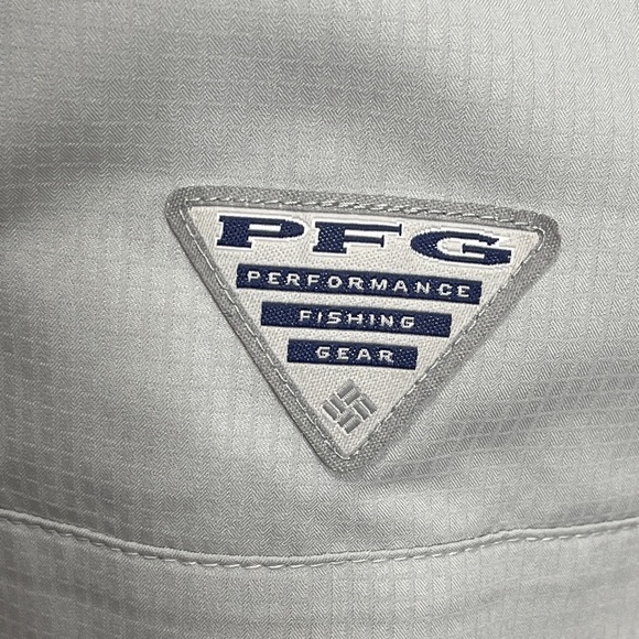 Columbia Mens PFG Omni Shade Short Sleeve Shirt Gray Large UPF 40 Fishing - Picture 7 of 10